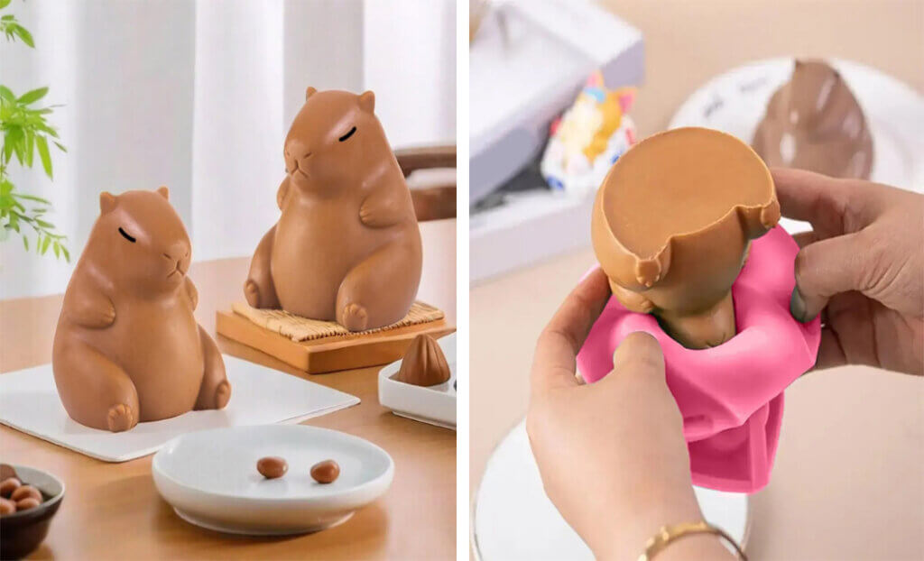 Molde em formato de capivara permite que você prepare sobremesa adorável