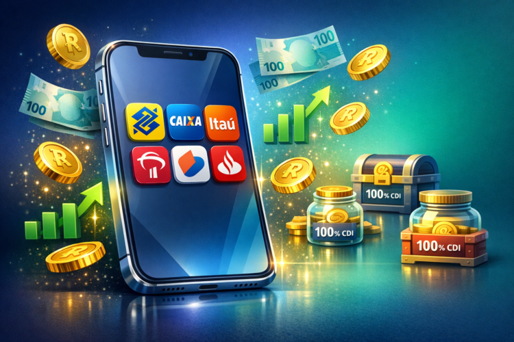 5 bancões com apps que rendem mais que a poupança