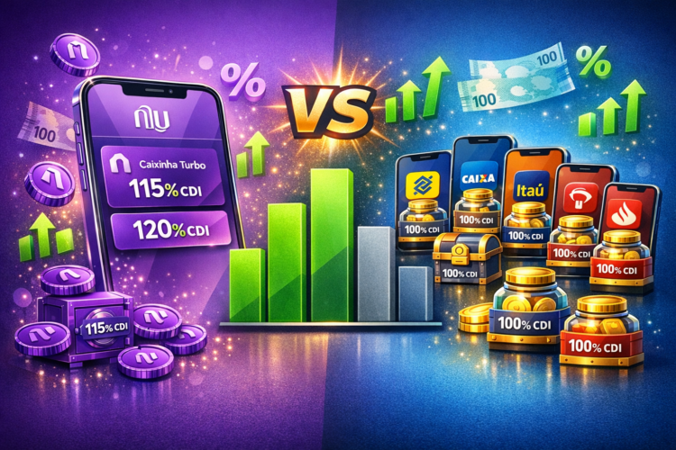 Caixinhas do Nubank vs Bancões