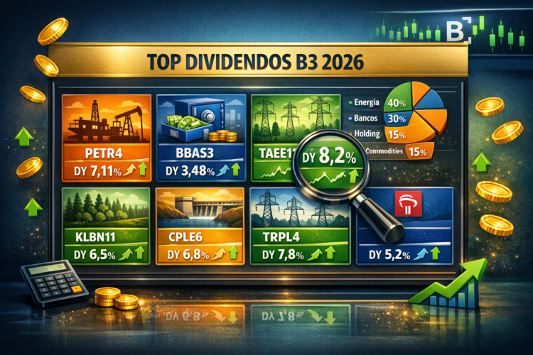 Melhores ações pagadoras de dividendos da B3 para 2026