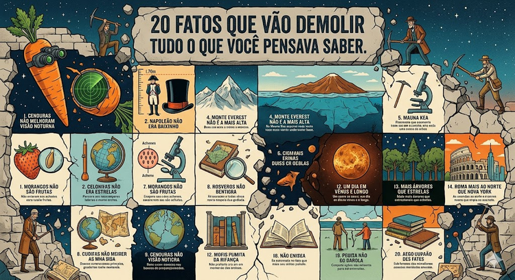 20 fatos demolidores sobre tudo o que você pensava saber