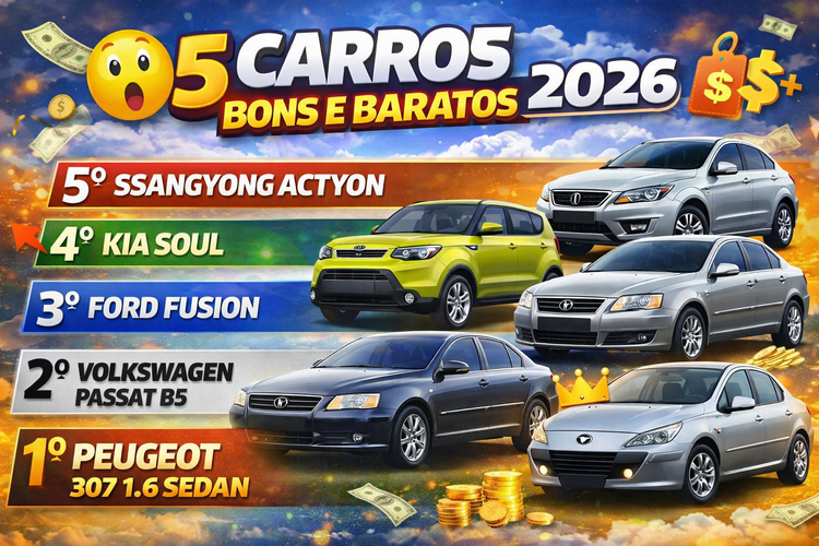 5 Carros Bons e Baratos 😲